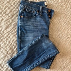 Madewell 10 inch high rise skinny crop jeans